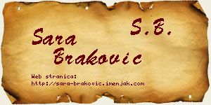 Sara Braković vizit kartica